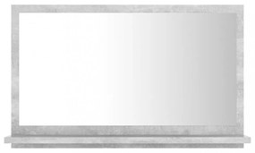 betonszürke forgácslap fürdőszobai tükör 60 x 10,5 x 37 cm