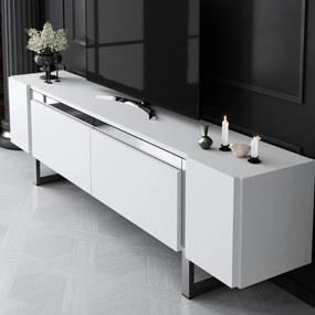 TV szekrény Yildiz - White, Silver