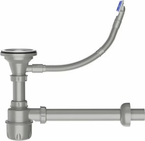 Rozsdamentes mosogató szifonnal, 91x45, VIRTUS