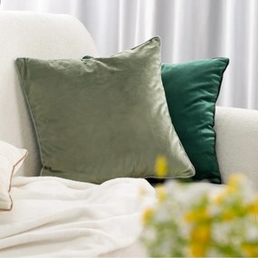 Dekoratív párnahuzat GAJA2 60x60 Eurofirany sötétzöld szegéllyel