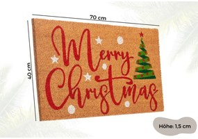 Kókuszrost lábtörlő karácsonyi mintával 40x70 cm Merry Christmas – Hanse Home