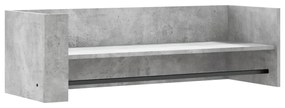 betonszürke szerelt fa fali polc 100 x 35 x 30,5 cm