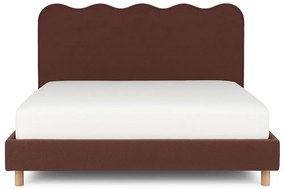 Kárpitozott Franciaágy Rozsdabarna Színben. 160x200 IZMIR