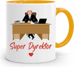 Igazgatónak Bögre Sárga Szuper Igazgató fényképes nyomtatással
