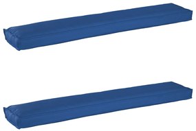 Pallet párnák padhoz 2 db Royal kék 200x40x8 cm Oxford szövet