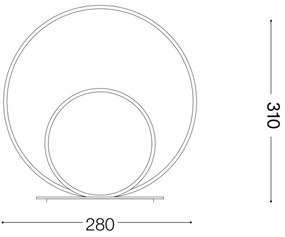 Ideal Lux - LED Asztali lámpa OZ LED/22W/230V CRI 90 arany