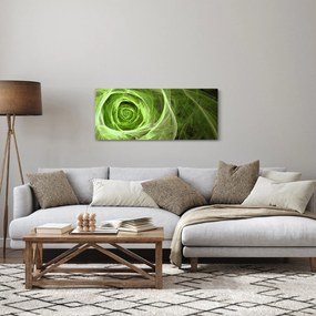 Kép - Absztrakt rózsa zöld (120x50 cm)