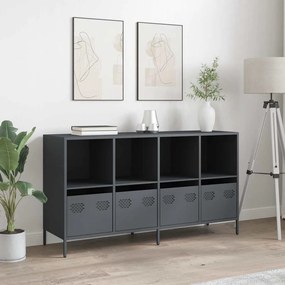antracit hidegen hengerelt acél tálalószekrény 135x39x73,5 cm