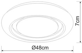 Globo 483111-28SH - LED Dimmelhető mennyezeti lámpa RADA LED/28W/230V + távirányító