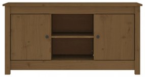 mézbarna tömör fenyőfa TV-szekrény 103 x 36,5 x 52 cm