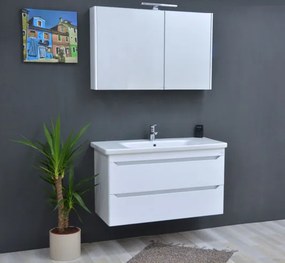 TMP SHARP Tükrös fürdőszobai szekrény LED világítással - 75 cm