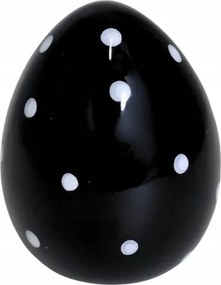 Húsvéti tojás fekete pöttyös nagy 18 cm