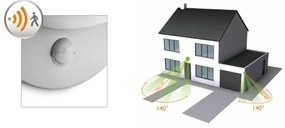 Philips - Kültéri fali lámpa érzékelővel JUNE 1xE27/12W/230V IP44