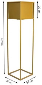 Virágállvány 90x24 cm arany színben