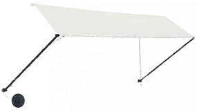 feltekerhető krémszínű napellenző LED-del 350 x 150 cm