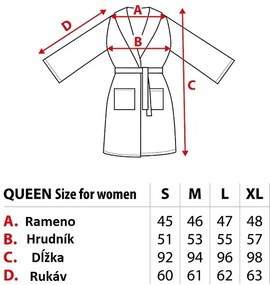 Queen szürke mikroszálas fürdőköpeny TiaHome - M