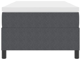 Boxspring Ágy Matraccal Sötét Szürke 100 x 200 cm Kordbársony