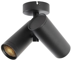 Design spotlámpa fekete 2 lámpás - Scopio Honey