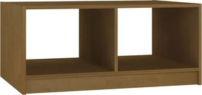 vidaXL mézbarna tömör fenyőfa dohányzóasztal 75 x 50 x 33,5 cm
