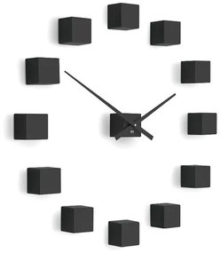 Future Time FT3000BK Cubic black Design falra ragasztható óra, átmérő 50 cm