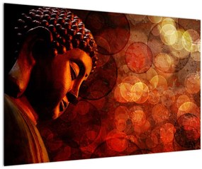 Kép - Buddha piros tónusokkal (90x60 cm)