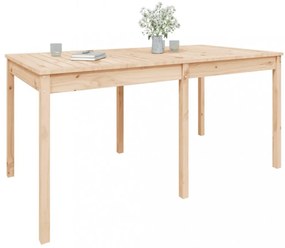 tömör fenyőfa kerti asztal 159,5 x 82,5 x 76 cm