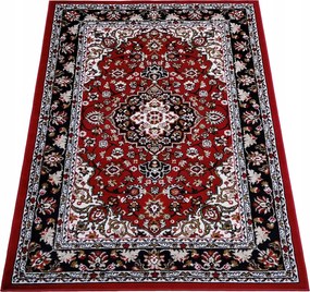 Szőnyeg 140x190 Klasszikus Nappali Piros Szőtt Hagyományos Elegáns