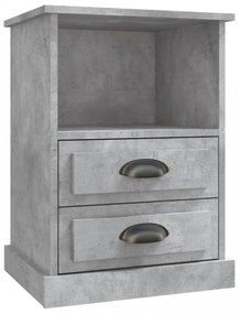 2 db betonszürke éjjeliszekrény 43 x 36 x 60 cm