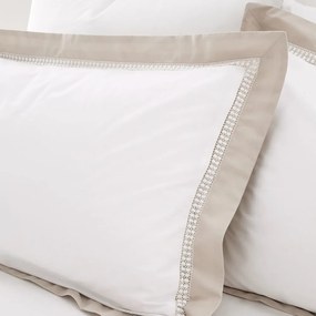 Fehér kétszemélyes pamut ágyneműhuzat 200x200 cm Oxford Lace – Bianca