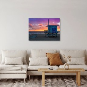 Kép a Santa Monicai strandtól (üvegen) (70x50 cm)
