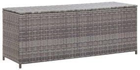 vidaXL szürke polyrattan kerti tárolóláda 120 x 50 x 60 cm