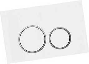 Öblítőgomb fehér króm wc állványhoz Kerék Technic Gt D