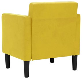 Sárga bársony kanapészék karfás szék 53 cm