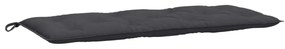 2 db melange antracitszürke szövet kerti padpárna 120x50x7 cm