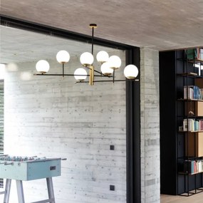 Ideal Lux - Csillár rúdon GOURMET 9xE14/28W/230V átm. 131,5 cm arany