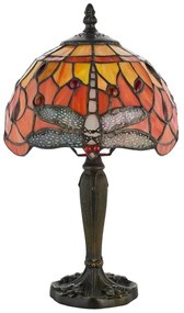Endon 64091 - Tiffany DRAGONFLY asztali lámpa 1xE14/40W/230V, átm. 20 cm