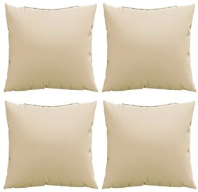 4 db bézs szövet kanapépárna 60 x 60 cm