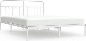 vidaXL fehér fém ágykeret fejtámlával 183 x 213 cm