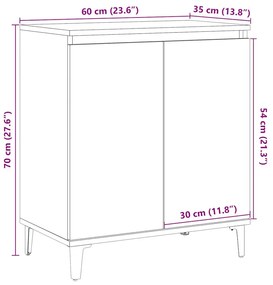 komód Artisan tölgy 60x35x70 cm Műanyag fa