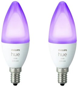 KÉSZLET 2x LED Szabályozható izzó Philips Hue WHITE AND COLOR E14/5,3W/230V