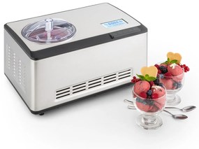 Klarstein Dolce Bacio, fagylaltgép, kompresszor, 2 L, LCD kijelző, érintésvezérlés, roszdamentes acél