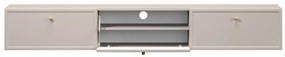Lorini fali TV-szekrény 200 cm fiókokkal - kasmír / arany fogantyúk