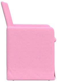 Étkező Székek 2 pcs Rózsaszín 57 x 67 x 95 cm szövet