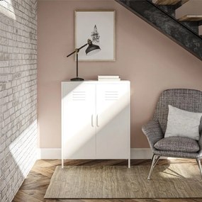 Fehér fém szekrény 40x102x80 cm Mission District – Støraa