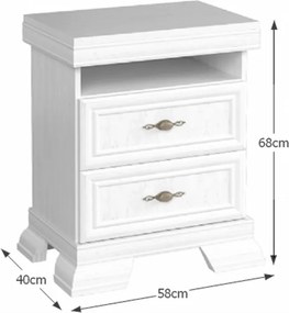 éjjeliszekrény KSN, sosna andersen, KORA