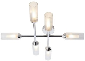 Endon 95045 - Fürdőszobai felületre szerelhető csillár NATORI 6xG9/3W/230V IP44 fényezett króm