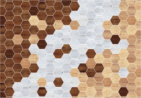 Fotótapéta Geometrikus Fa Absztrakt Hatszögek 416x290 +ragasztó