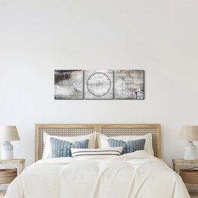 Kép - Absztrakt texturált vászon (órával) (90x30 cm)