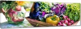 Vászonkép 60x20 Zöldségek a konyhába