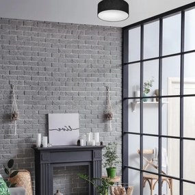 SIRJA mennyezeti lámpa 1xE27/60W/230V, 35 cm átmérő, fekete